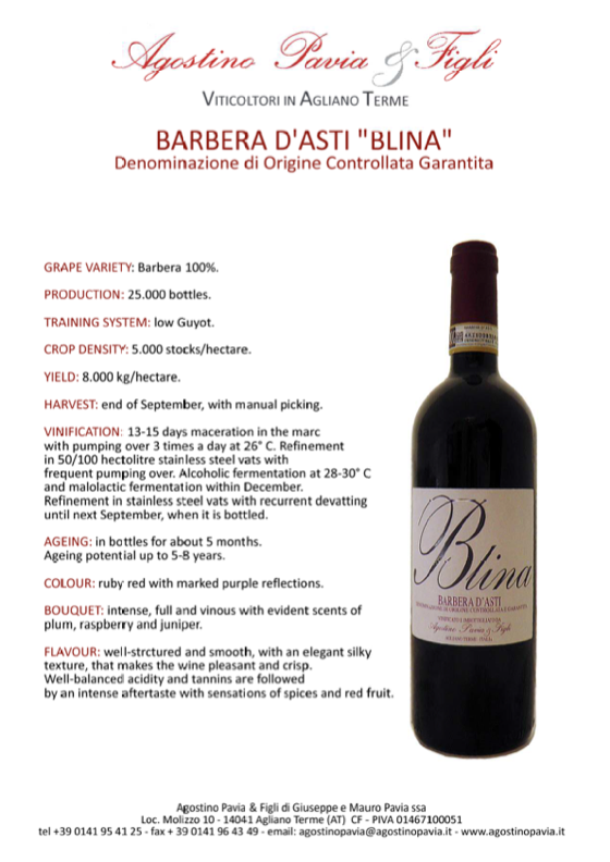 Blina Barbera d'Asti DOCG